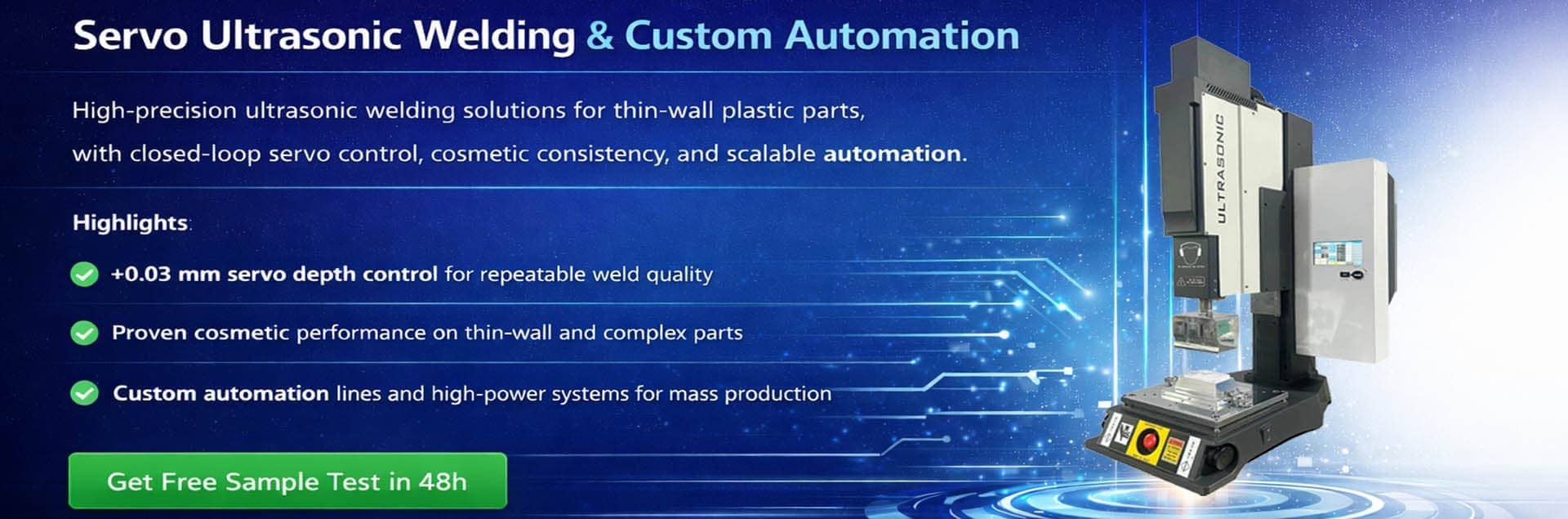 Servo-Driven Ultrasonic Welding Pressing System
