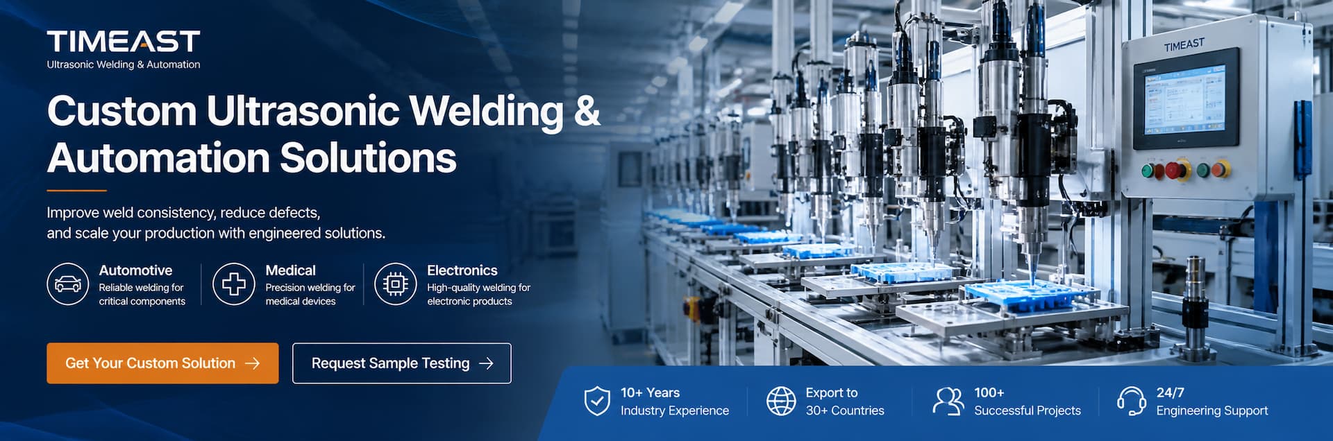 Custom Ultrasonic Welding Machines & Automation Solutions | TIMEAST