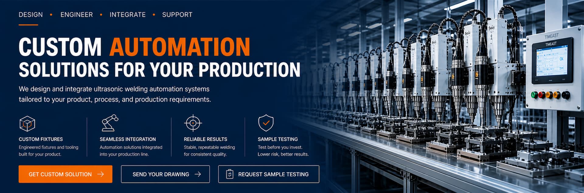 Custom Ultrasonic Welding Machines & Automation Solutions | TIMEAST