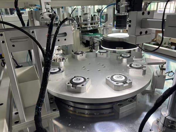 Rotary table used in the ultrasonic welding process for precise component handling.jpg