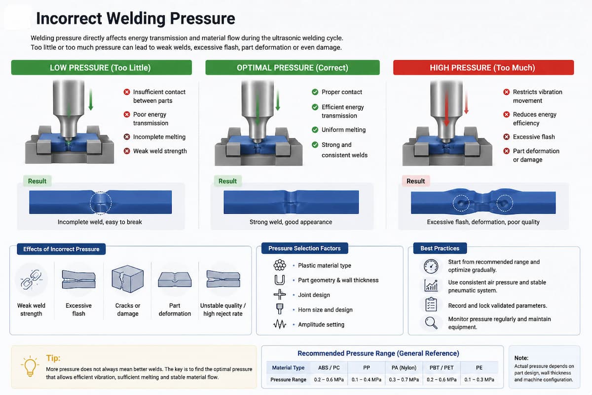 incorrect welding pressure for plastic welding machine.jpg