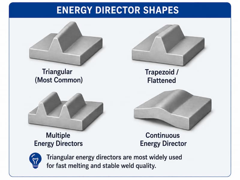 Common Energy Director Design Mistakes Common energy director design mistakes causing weak welds flash and unstable welding