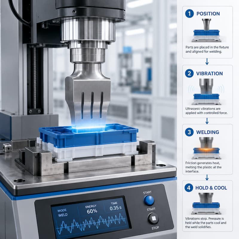 ultrasonic-welding-process-step-by-step Ultrasonic welding process step by step for plastic parts