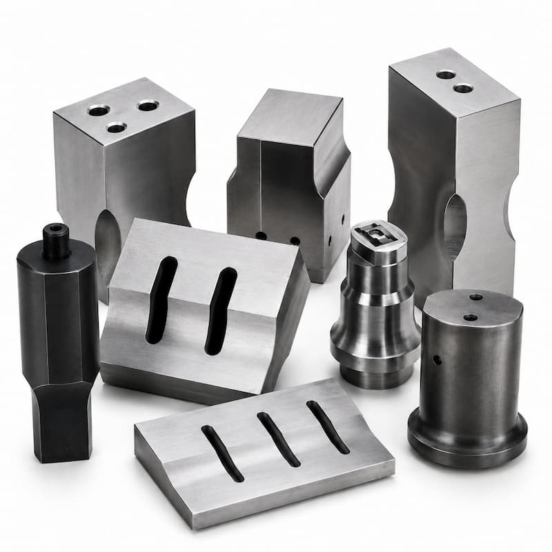 Titanium aluminum and steel ultrasonic horns for plastic welding