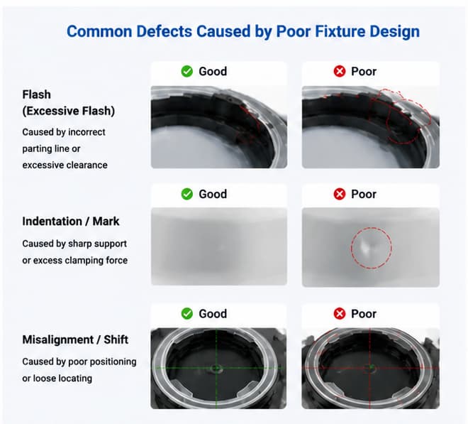 Common welding defects caused by poor ultrasonic welding fixture design