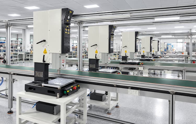 ultrasonic welding equipment installed in automated production line